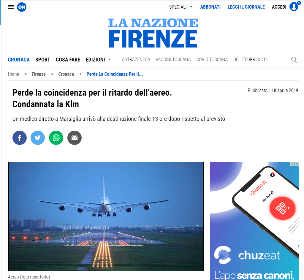 la nazione - rimborso voli